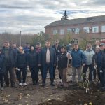 Посадка деревьев коллективом АО "Усть-Донецкий порт"